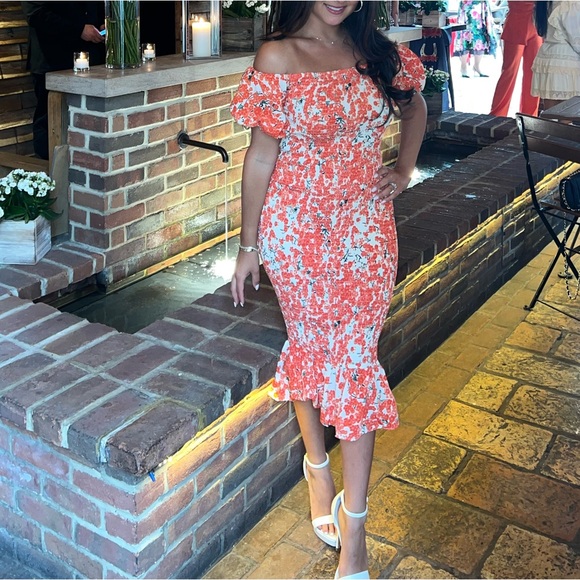 Hello Molly Haven View Midi Orange Dress - Picture 2 of 2